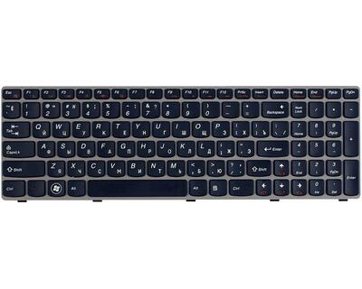 Клавиатура для ноутбука Lenovo IdeaPad (Z560, Z565, G570, G770) Black, (Gray Frame), RU - фото 2