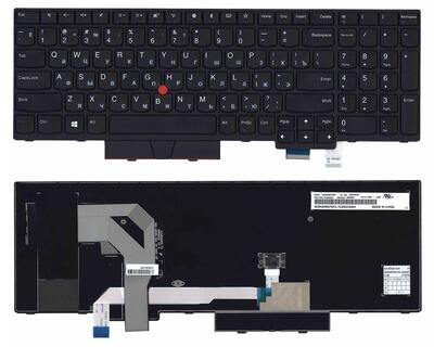 Клавіатура для ноутбука Lenovo Thinkpad (T580) Black, (Black Frame), RU