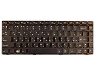 Клавиатура для ноутбука Lenovo IdeaPad (B470, V470) Black, (Black Frame), RU - фото 6