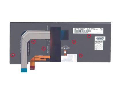 Клавіатура для ноутбука Lenovo Thinkpad T460P з вказівником (Point Stick), з підсвіткою (Light), длинный шлейф (Long Trail), Black, (No Frame), RU - фото 3