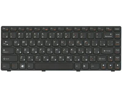 Клавиатура для ноутбука Lenovo IdeaPad (Z380) Black, (Black Frame), RU - фото 6