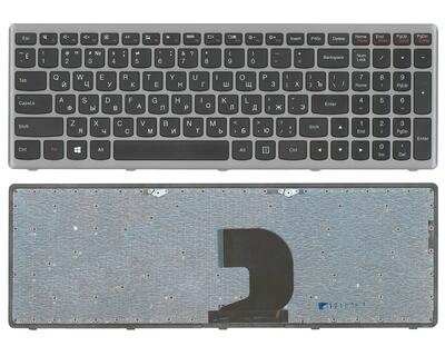 Клавиатура для ноутбука Lenovo Ideapad P500, Z500, Z500A, Z500G, Z500T Black, (Gray Frame) RU - фото 5