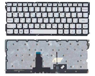 Клавиатура для ноутбука Lenovo Yoga (900S-12ISK) Silver с подсветкой (Light), (No Frame) RU