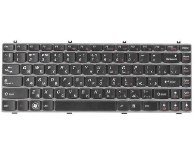 Клавіатура для ноутбука Lenovo IdeaPad (Y470) Black, (Gray Frame), RU - фото 2