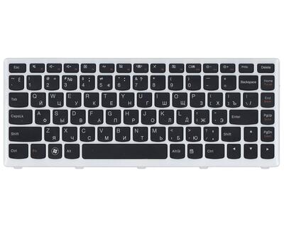 Клавіатура для ноутбука Lenovo IdeaPad (U310) Black, (White Frame), RU - фото 2