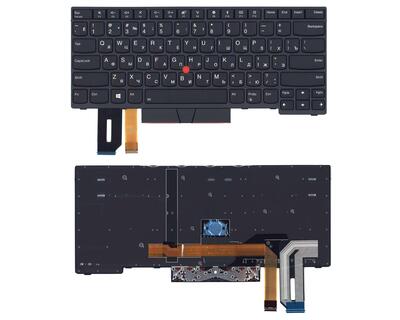 Клавіатура для ноутбука Lenovo ThinkPad E480 з підсвіткою (Light), з вказівником (Point Stick), Black, (Black Frame), RU - фото 5