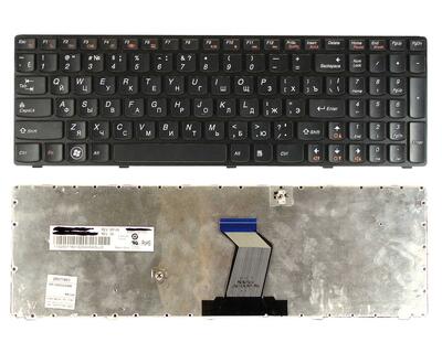 Клавіатура для ноутбука Lenovo IdeaPad (Y570) Black, (Black Frame), RU - фото 5