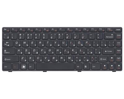 Клавіатура для ноутбука Lenovo IdeaPad (Y480) Black, (Black Frame), RU - фото 6