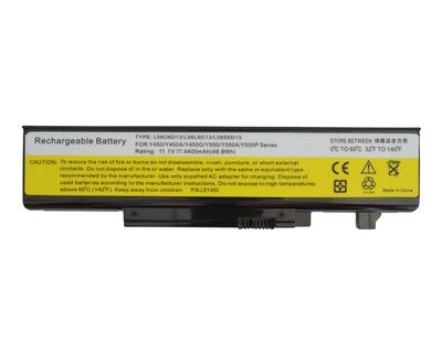 Аккумуляторная батарея для ноутбука Lenovo-IBM L08S6D13 IdeaPad Y450 11.1V Black 5200mAh OEM