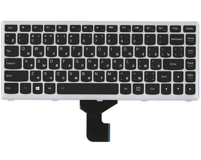 Клавіатура для ноутбука Lenovo IdeaPad (Z400) з підсвіткою (Light), Black, (Gray Frame), RU - фото 2