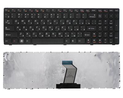 Клавіатура для ноутбука Lenovo IdeaPad (Z560, Z565, G570, G770) Black, (Black Frame), RU - фото 5