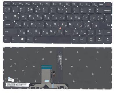 Клавіатура для ноутбука Lenovo Ideapad (710S) з підсвіткою (Light) Black, (No Frame) RU