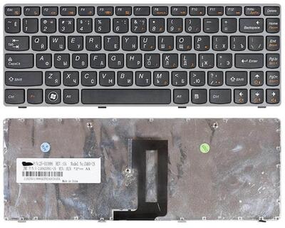 Клавіатура для ноутбука Lenovo IdeaPad (Z450, Z460, Z460A, Z460G) Black, (Gray Frame), RU - фото 5