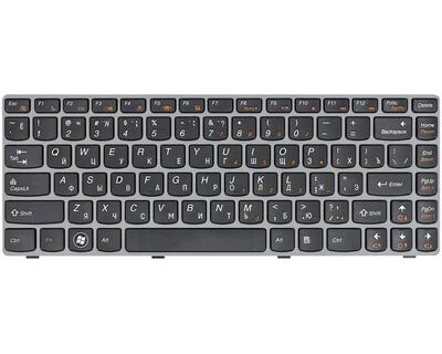 Клавіатура для ноутбука Lenovo IdeaPad (Z450, Z460, Z460A, Z460G) Black, (Gray Frame), RU - фото 6