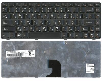 Клавіатура для ноутбука Lenovo IdeaPad (G360) Black, (Black Frame), RU