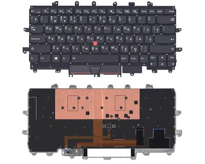 Клавиатура для ноутбука Lenovo ThinkPad (X1 gen 4 2016) с подсветкой (Light), Black, (No Frame), RU