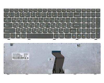Клавиатура для ноутбука Lenovo IdeaPad G580, G585, Z580, Z585, Z780 Black, (Gray Frame), RU - фото 5