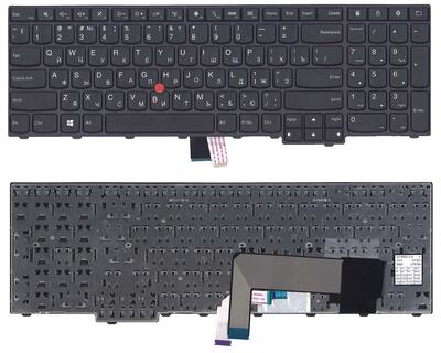 Клавіатура для ноутбука Lenovo ThinkPad Edge (E545), з вказівником (Point Stick) Black, (Black Frame) RU