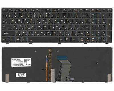 Клавіатура для ноутбука Lenovo IdeaPad (Y580) з підсвіткою (Light), Black, (Black Frame), RU