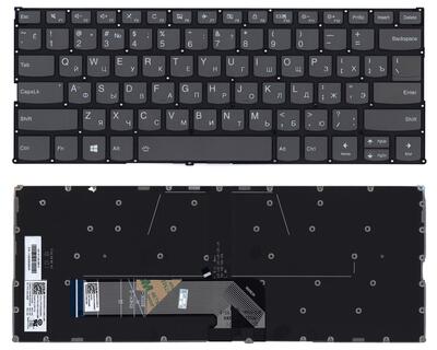 Клавиатура для ноутбука Lenovo Yoga (530-14IKB) Black с подсветкой (Light) (No Frame) RU - фото 5