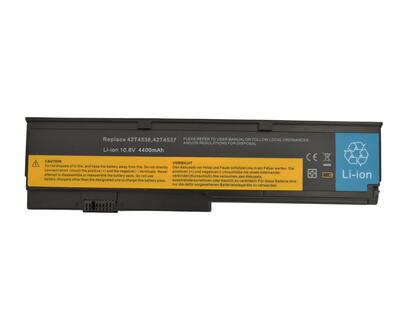 Акумуляторна батарея для ноутбука Lenovo-IBM 42T4534 ThinkPad X200 10.8V Black 5200mAh OEM