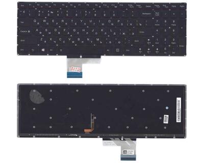 Клавіатура для ноутбука Lenovo IdeaPad (Y50-70) з підсвіткою (Light), Black, (Black Frame) RU