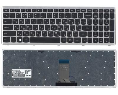 Клавиатура для ноутбука Lenovo IdeaPad U510, Z710 Black, (Silver Frame), RU - фото 5