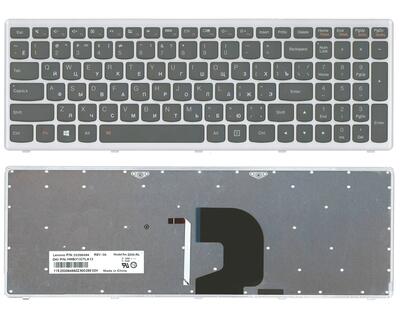 Клавиатура для ноутбука Lenovo Ideapad P500, Z500, Z500A, Z500G, Z500T с подсветкой (Light) Black, (Gray Frame) RU