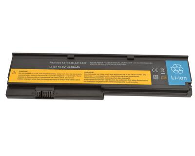Акумуляторна батарея для ноутбука Lenovo-IBM 42T4534 ThinkPad X200 10.8V Black 5200mAh OEM - фото 4